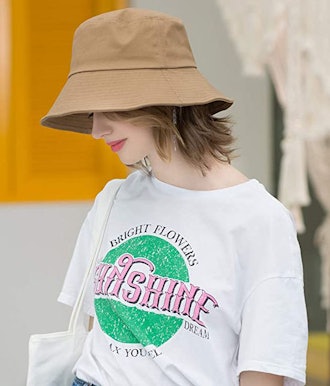 SOMALER Womens Cotton Wide Brim Sun Hat