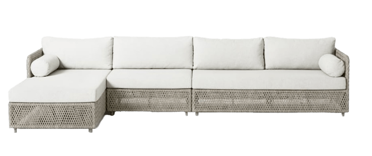 Coastal Outdoor 3-Piece Chaise Sectional