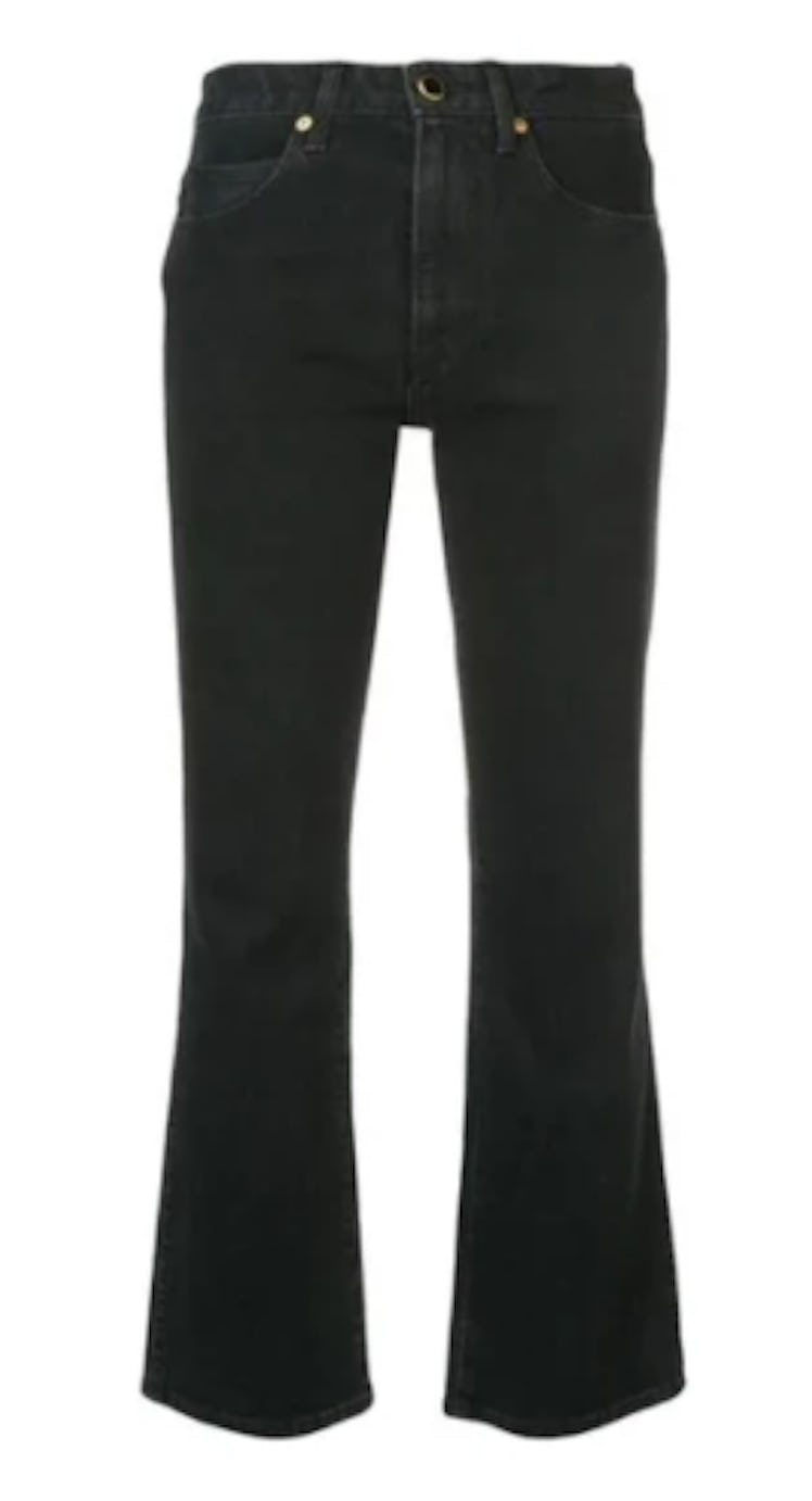 Khaite Vivian New Bootcut Flare Jeans In Black Rinse