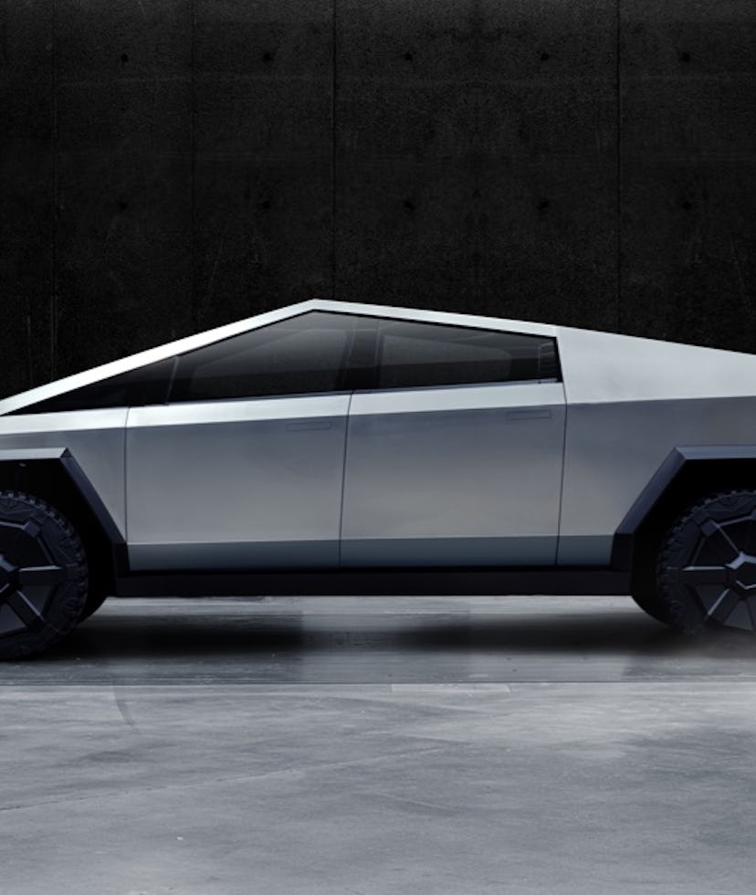 Tesla's electric pickup truck, the Cybertruck. Electric vehicles. EV. EVs. Electric cars. Automotive...