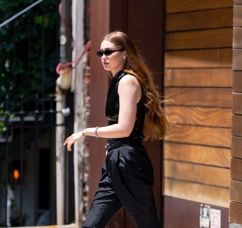 Gigi Hadid is seen in NoHo on June 23, 2021 in New York City.