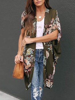 Ivay Floral Kimono Duster Cardigan