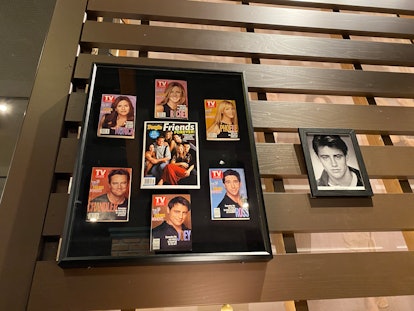 Joey's headshot from 'Friends' hangs on the wall as an Easter egg on the Warner Bros. Studio Tour in...