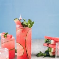 A watermelon mojito makes a great low sugar cocktail for summer.