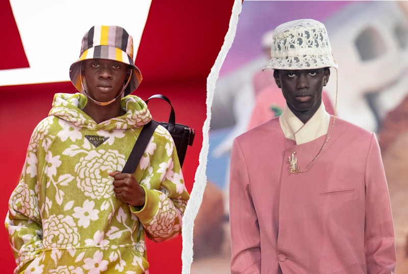 From Prada to Dior, see the '90s headwear trend that was all over the Spring 2022 runways at Men's F...