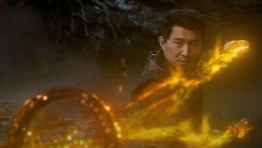 Simu Liu as the titular Shang Chi wielding the Ten Rings in 'Shang-Chi and the Legend of the Ten Rin...
