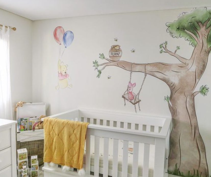 Winnie the Pooh nursery mural