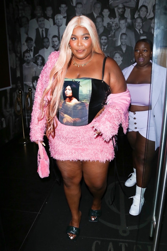 Lizzo in a custom corset top by Rusty Reconstructed.