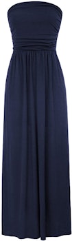 Grace Karin Strapless Casual Ruched Maxi Dress With Pockets