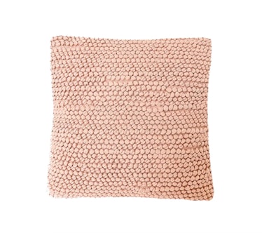 Pink Knotted Texture Cotton Pillow