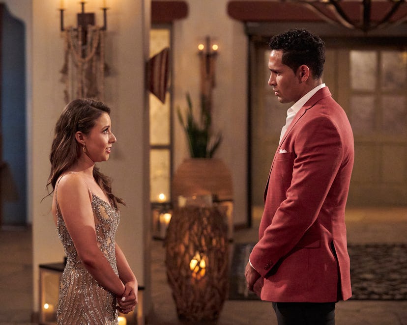 Katie Thurston eliminating Thomas in the Week 4 rose ceremony of her 'Bachelorette' season.