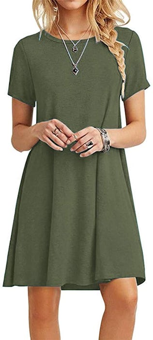 Molerani Casual Loose T-Shirt Dress