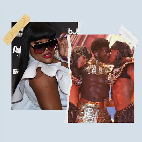 Ts Madison and Lil Nas X kissing at the BET Awards