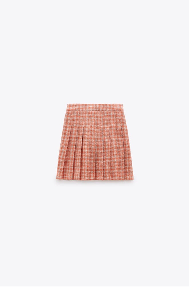 Pleated Structured Skirt