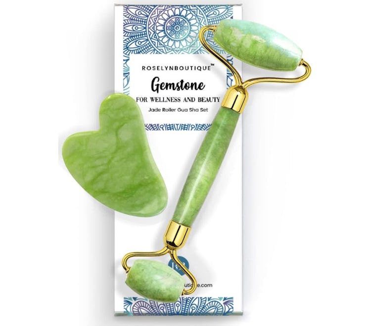 RoselynBoutique Jade Roller & Guasha Tool 