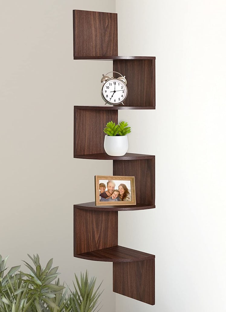 Greenco 5 Tier Wall Mount Corner Shelves