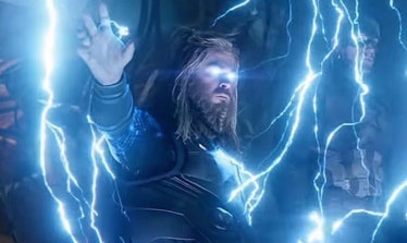 Avengers Endgame Thor Mjolnir Stormbreaker behind the scenes photo