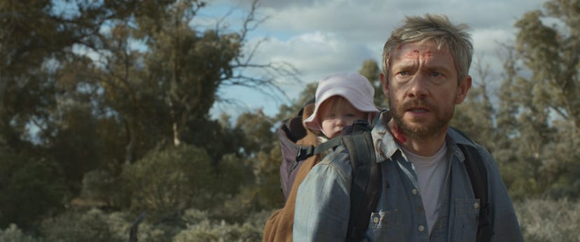 Star Martin Freeman appears in the apocalyptic thriller 'Cargo,' via the Netflix press site.