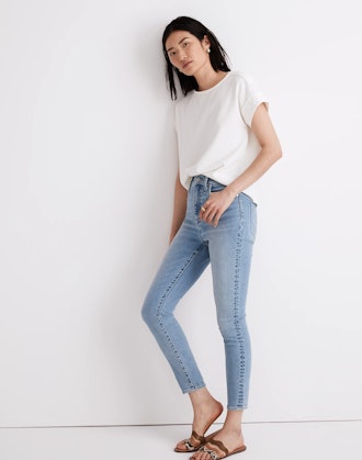 11" High-Rise Skinny Crop Jeans in Webb Wash