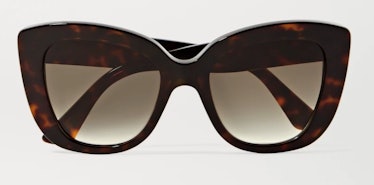 Havana Cat-Eye Tortoiseshell Acetate Sunglasses