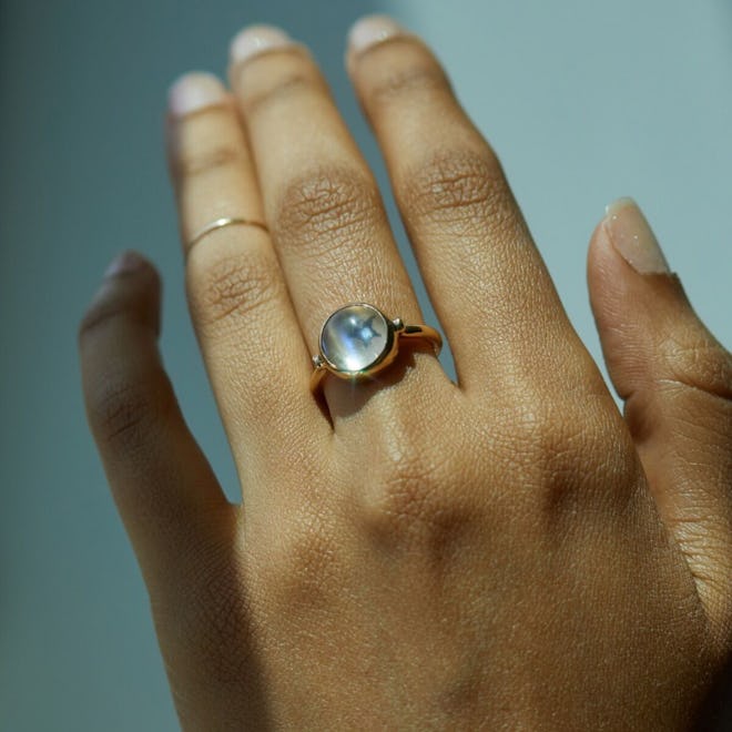 Secret Star Moonstone Ring