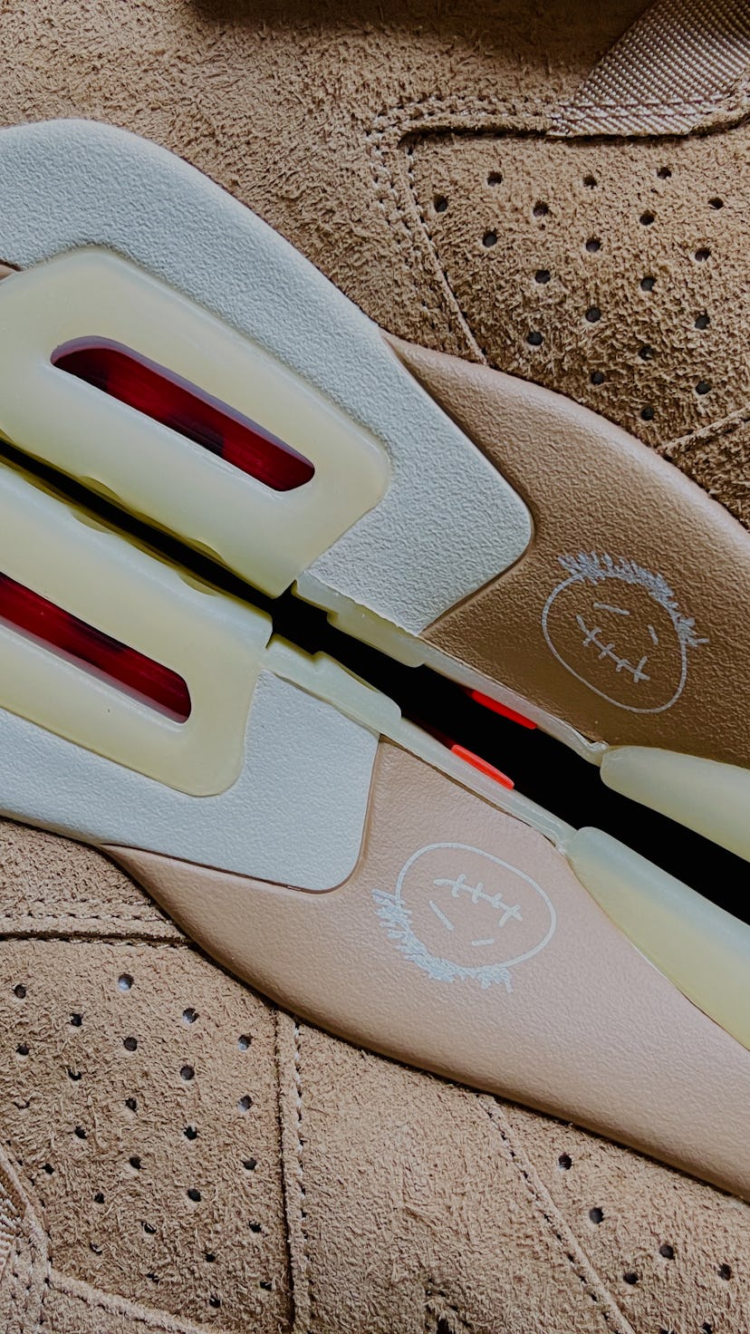 Travis Scott Air Jordan 6 British Khaki Nike sneakers shoes collaboration. Fashion. Shoes. Sneakers....