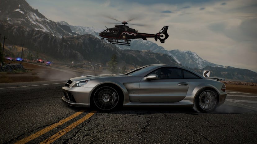 A screenshot of gameplay from Need for Speed: Hot Pursuit remastered 