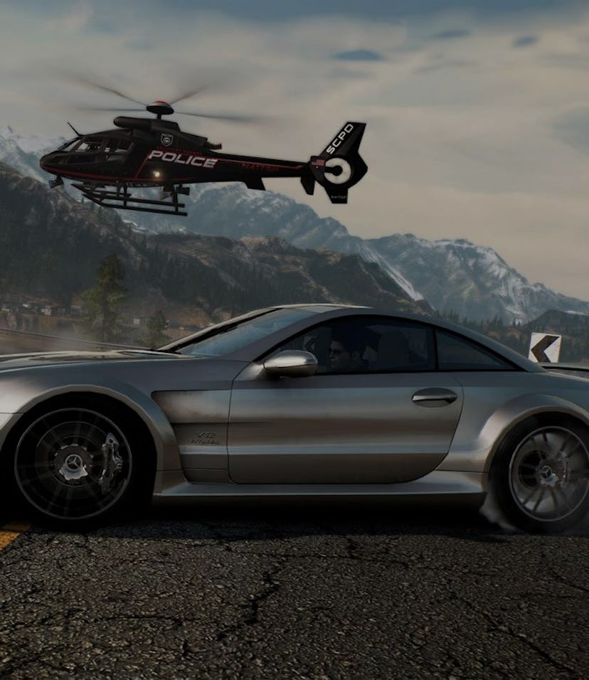 A screenshot of gameplay from Need for Speed: Hot Pursuit remastered