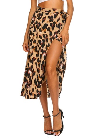 Newchoice Boho Leopard Midi Skirt