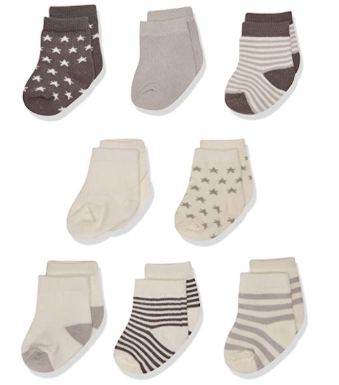 Touched By Nature Baby Organic Cotton Socks (8-Pack) 