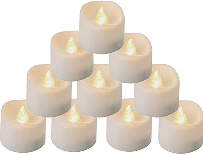 Homemory Battery Tea Lights with Timer (12-Pack)