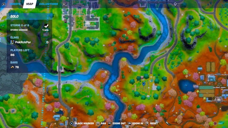 fortnite risky reels location map