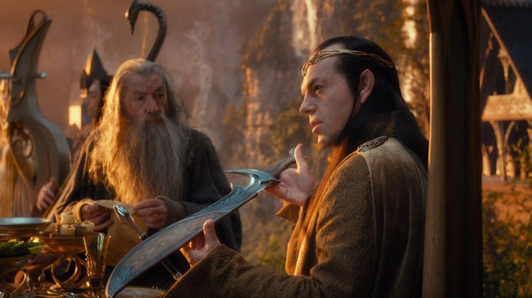 Hugo Weaving and Ian McKellen in The Hobbit