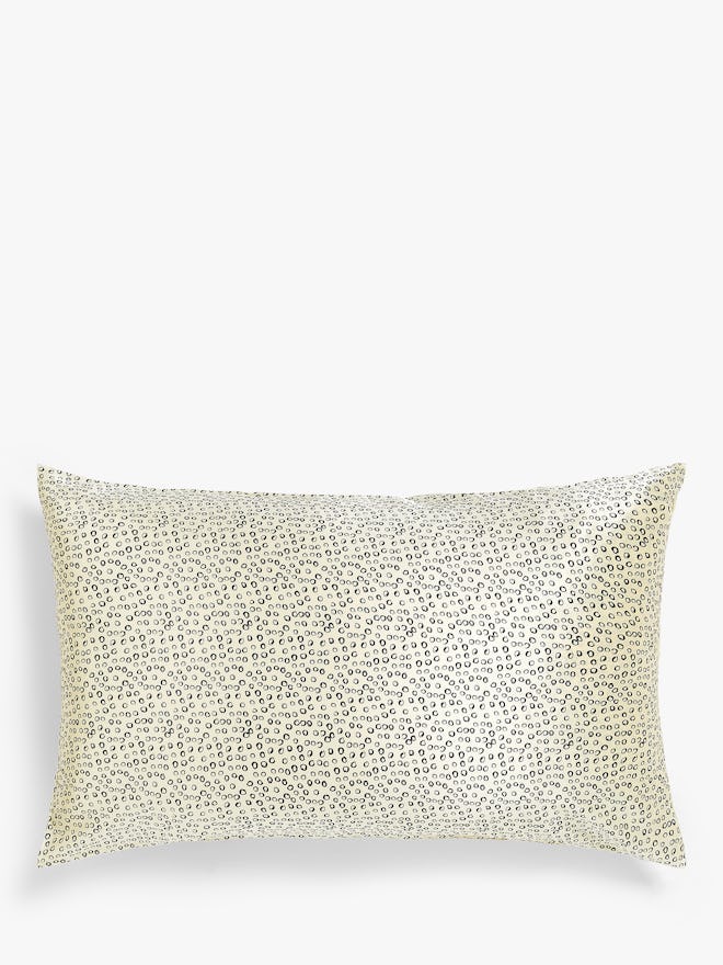 Mother of Pearl Spot Organic Silk Pillowcase, Cream Spot