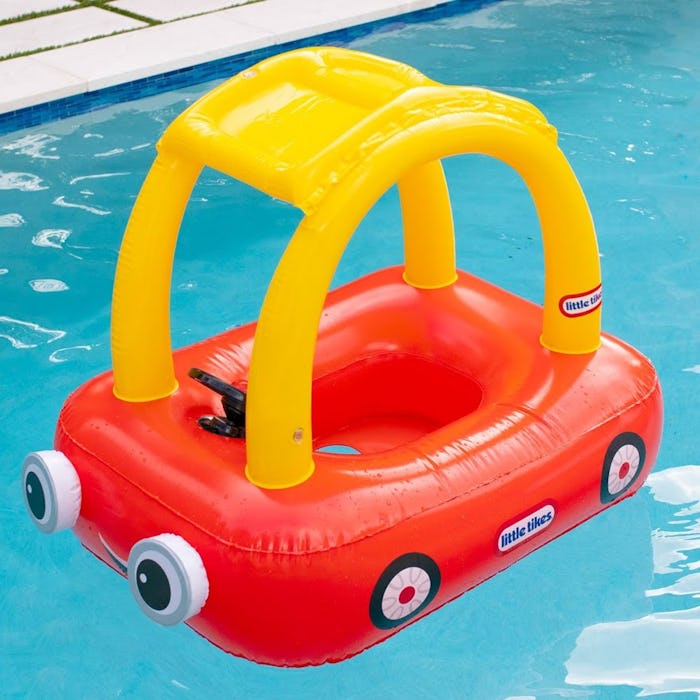 The Little Tykes Cozy Coupe pool float by PoolCandy is perfect for summer pool days.