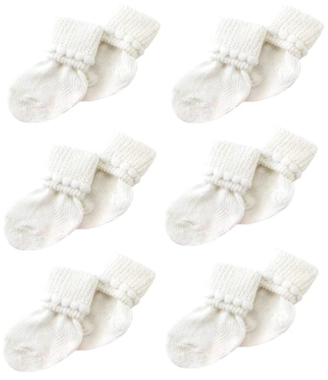 Nurses Choice Store Newborn Socks (6-Pack) 