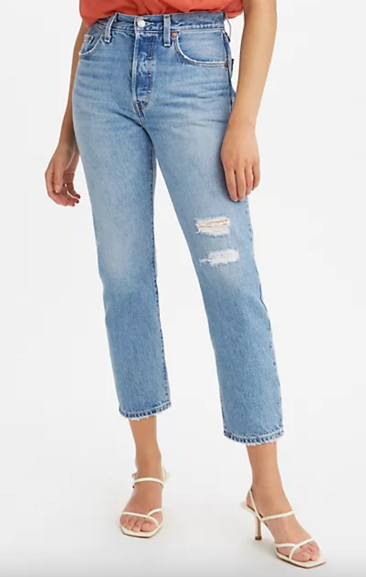 501 Original Cropped Women's Jeans In Medium Wash 