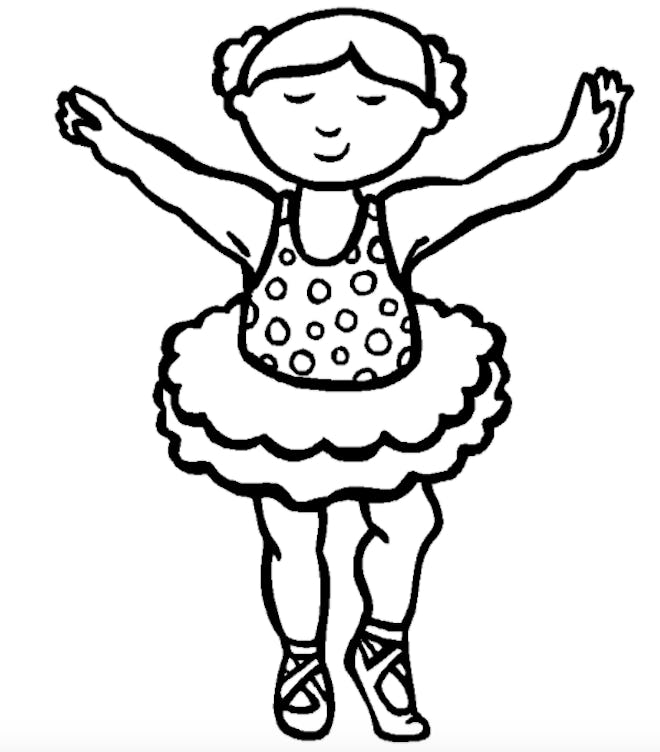 Little ballerina with arms outstretched