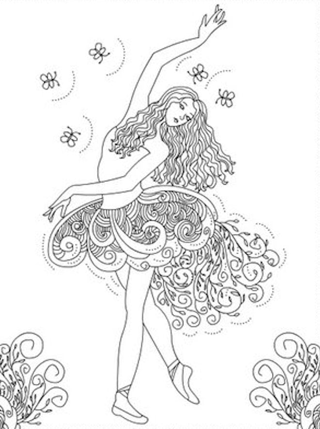 Long-haired ballet dancer 