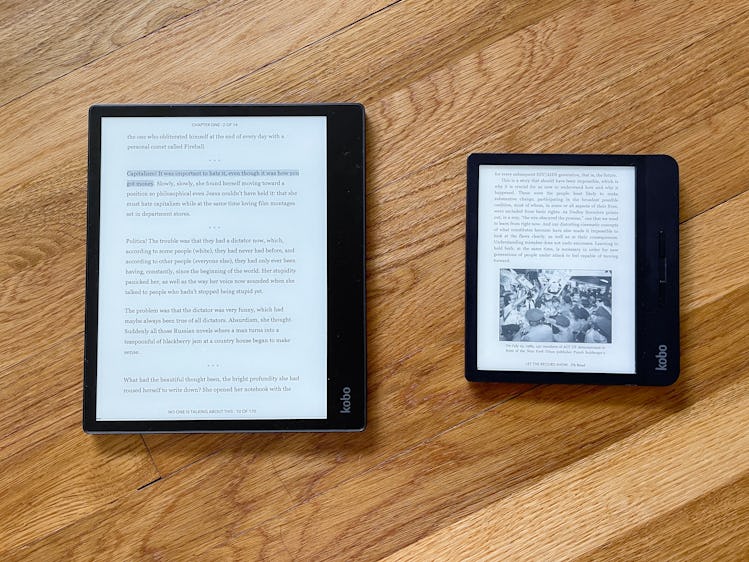 Review: The Kobo Elipsa (left) is a huge e-reader compared to a more standard-sized Kobo Libra H2O (...