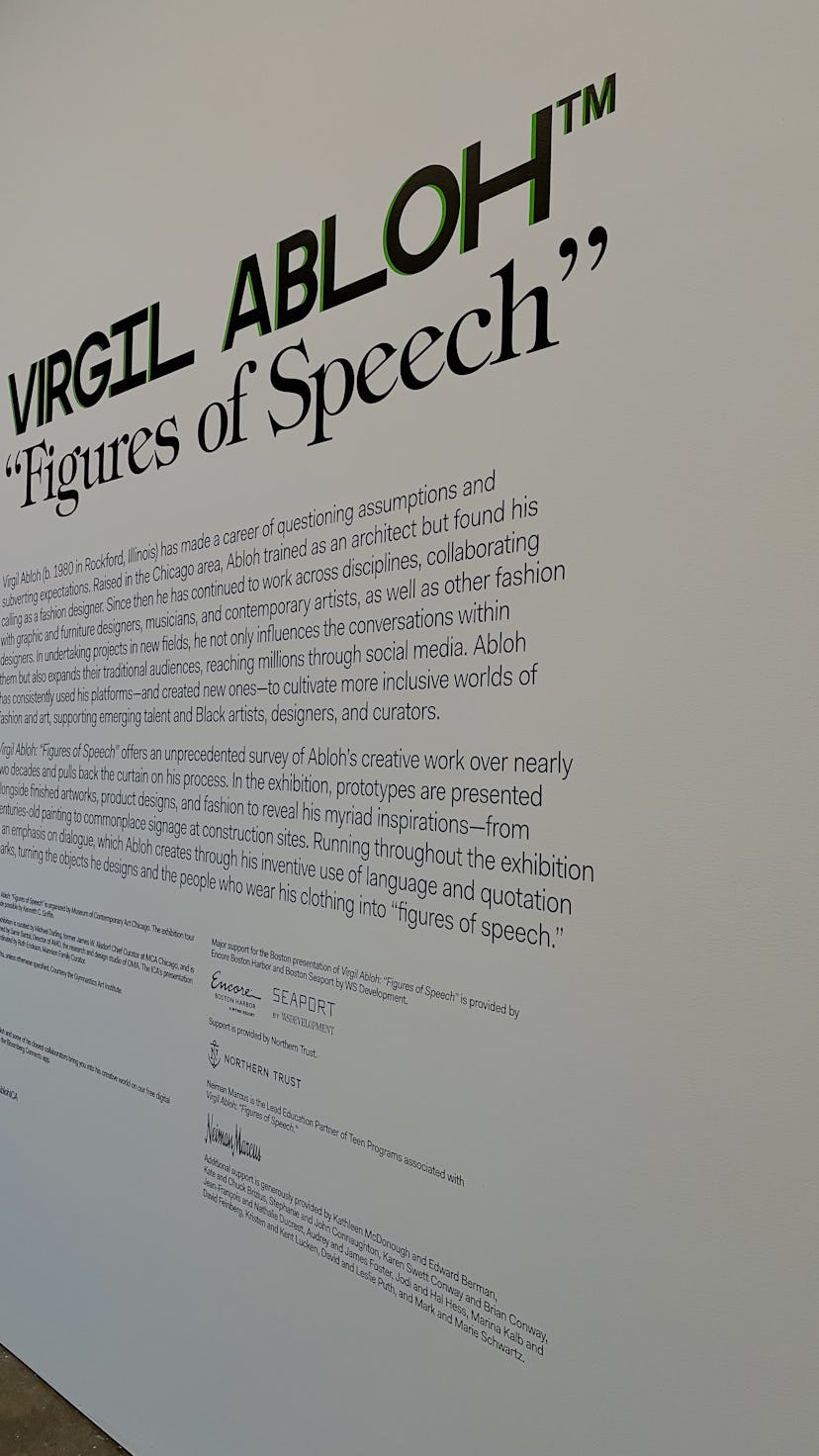 Virgil Abloh Figures of Speech exhibition Church & State pop-up shop ICA Boston. Fashion. Shoes. Sty...