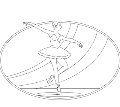 Ballerina in tutu spinning