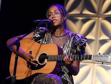 Jensen McRae performs at the Culture Creators Innovators & Leaders Awards at The Beverly Hilton on J...