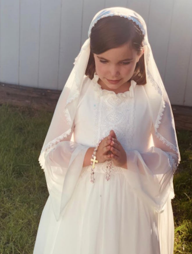 First Communion Dress with Veil