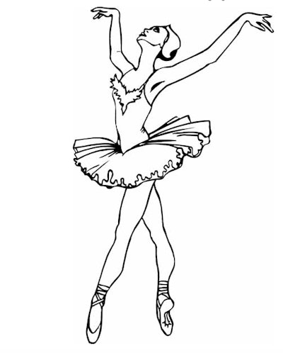 Ballet dancer in tutu on pointe shoes