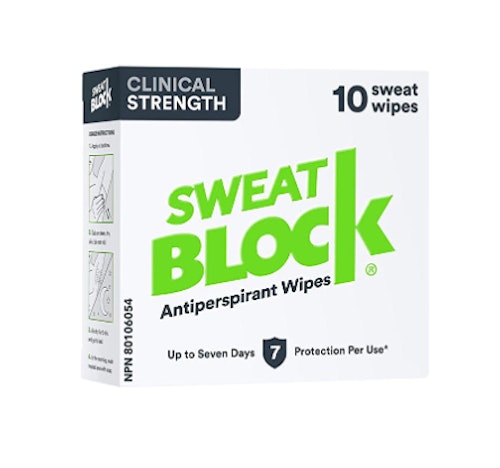 SweatBlock Clinical Strength Antiperspirant Wipes