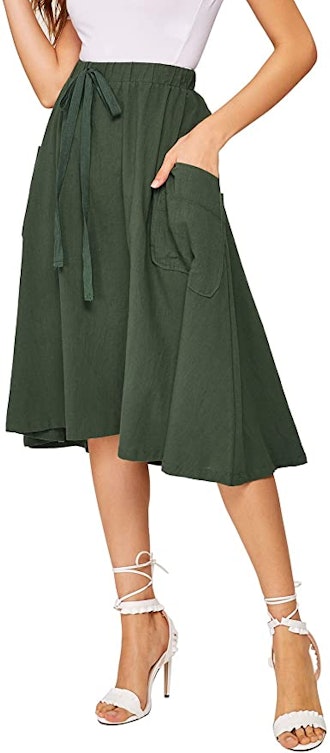 SweatyRocks Pleated A-Line Skirt