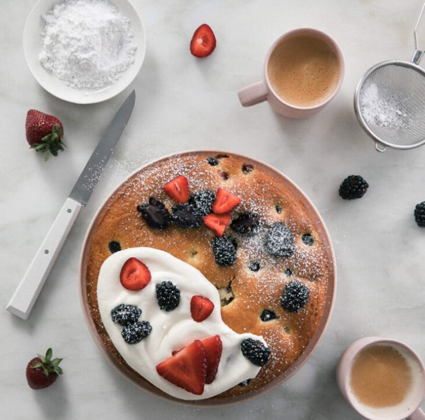 Olive oil berry cake.