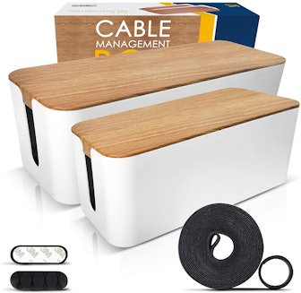 KASOLUTION Cable Management Box (2-Pack)