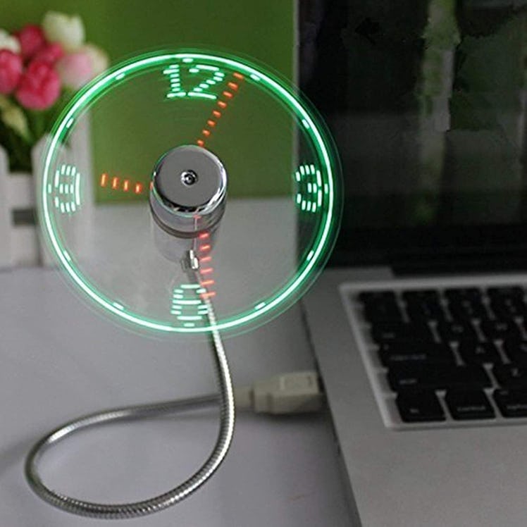 ONXE LED USB Clock Fan